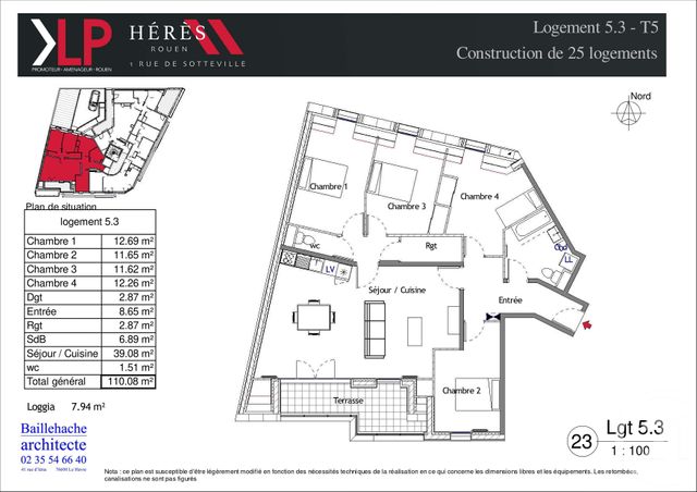 Appartement F5 à vendre - 5 pièces - 110.0 m2 - ROUEN - 76 - HAUTE-NORMANDIE - Century 21 Harmony Appartement F5 à vendre - 5 pièces - 110.0 m2 - ROUEN - 76 - HAUTE-NORMANDIE - Century 21 Harmony
