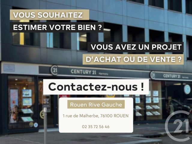 Appartement T3 à vendre - 3 pièces - 64.0 m2 - SOTTEVILLE LES ROUEN - 76 - HAUTE-NORMANDIE - Century 21 Harmony